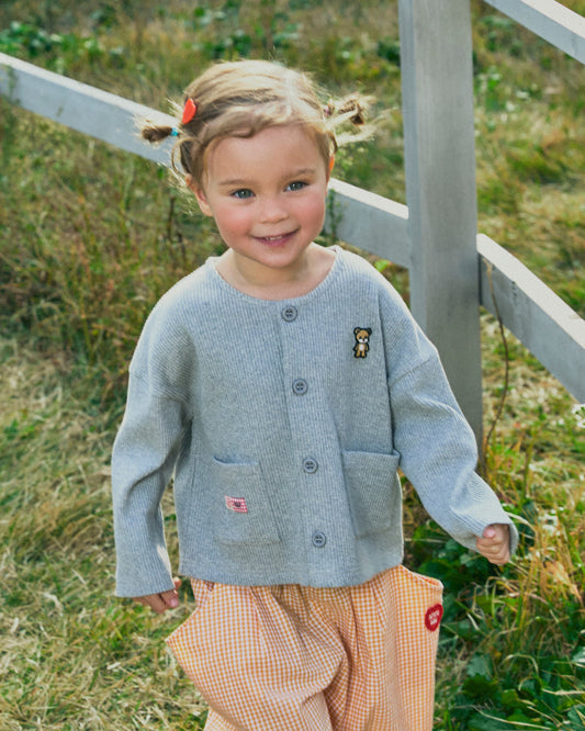 Rib Solid Cardigan