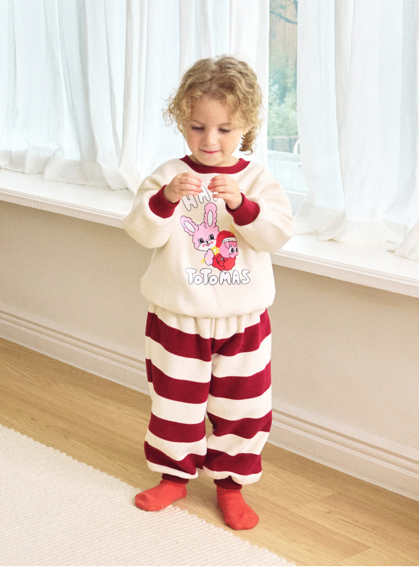 Brushed French Terry Stripe Loose Fit Set