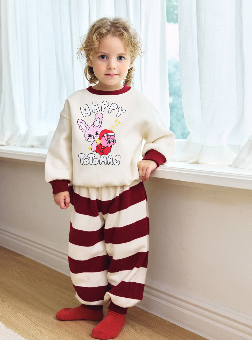 Brushed French Terry Stripe Loose Fit Set