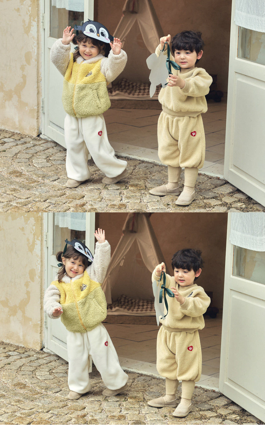 Boa Fleece Knit Ribbed Set