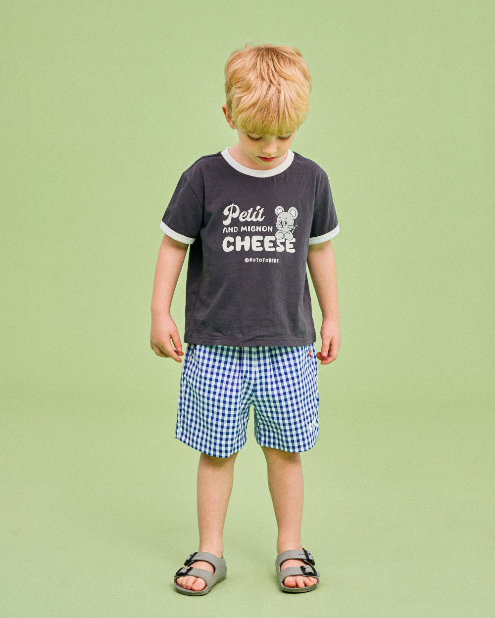 Tropical Check Half Pants