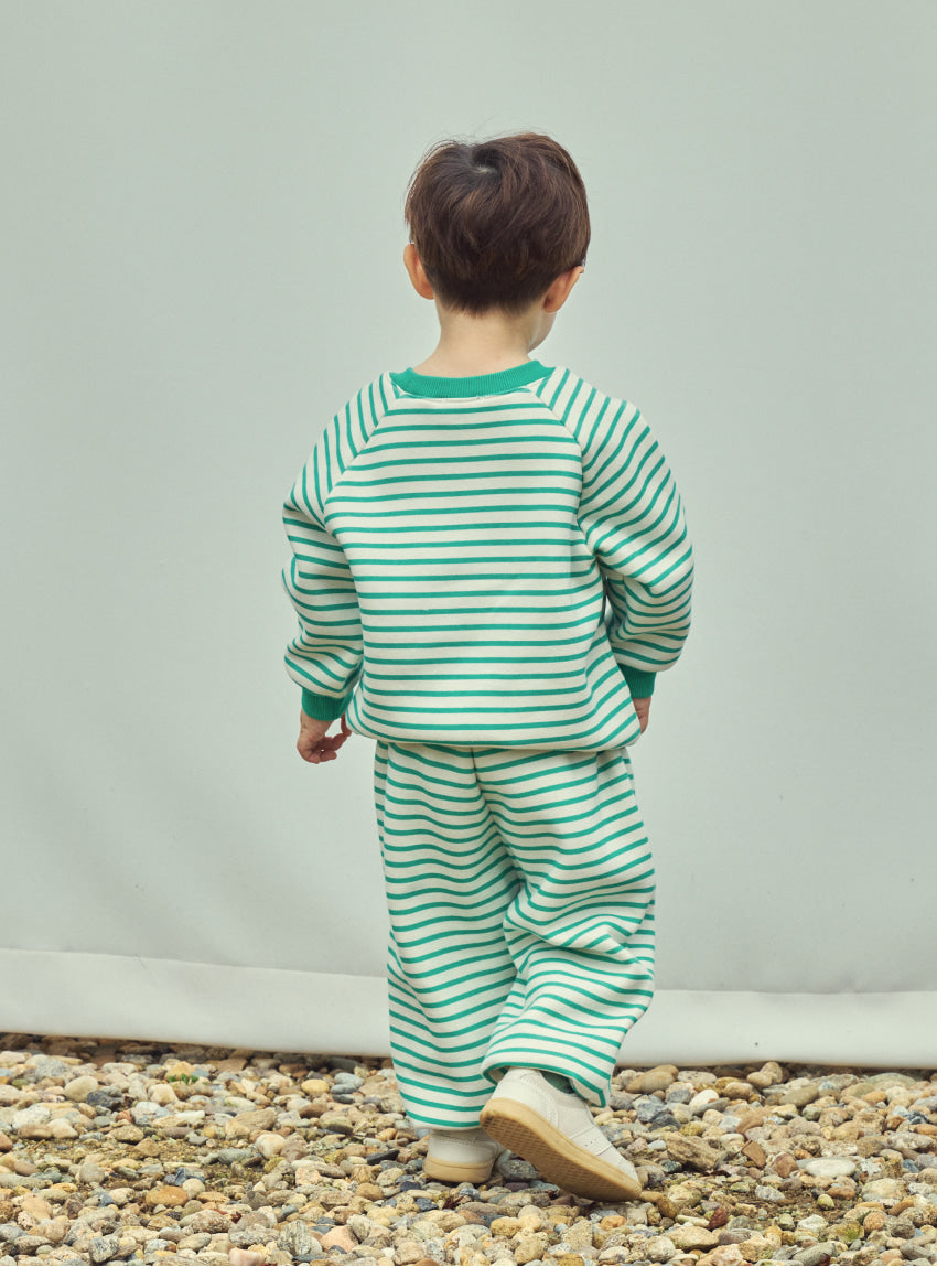 Brushed French Terry Stripe Raglan Set
