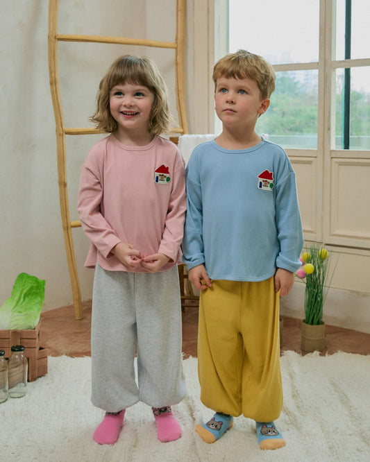 Ribbed Color Block Loungewear