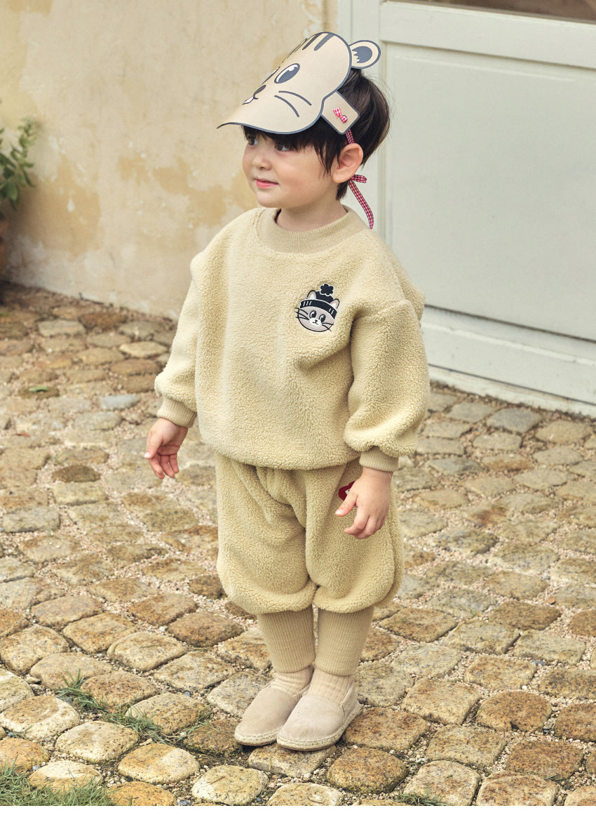 Boa Fleece Knit Ribbed Set