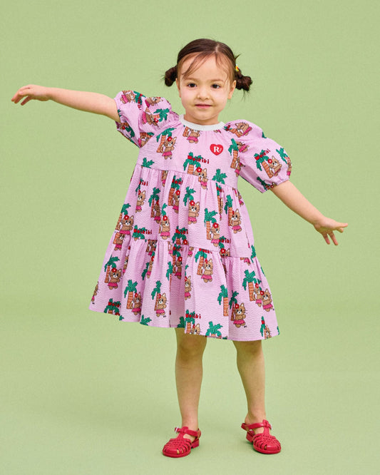 Tropical Seersucker Dress