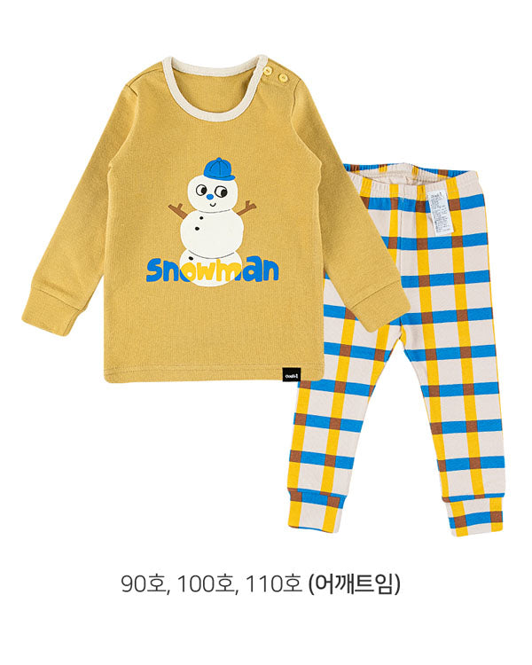 Snowman Peachskin PJ Set