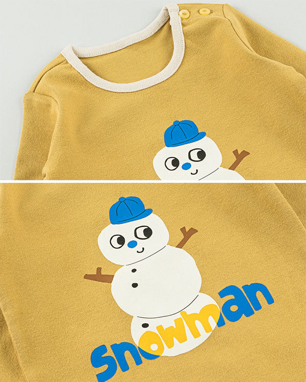 Snowman Peachskin PJ Set