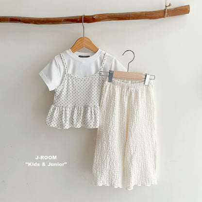 Textured Wide Pants