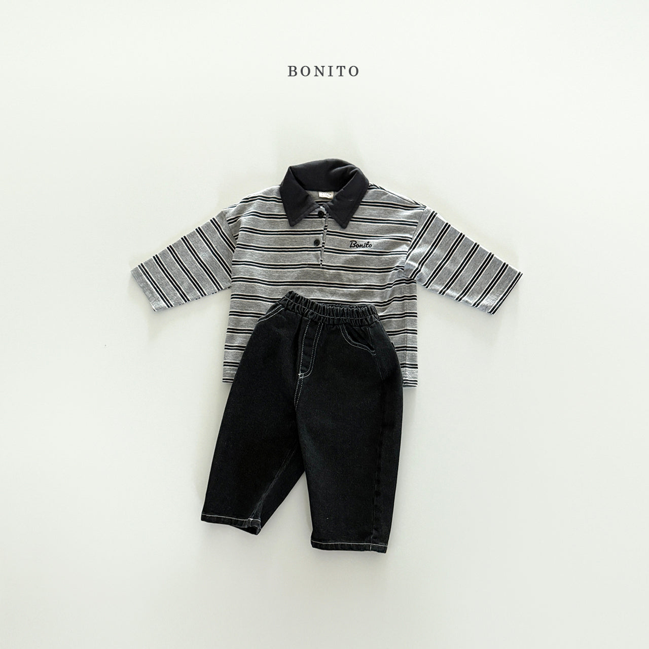 Stripe Collared T-shirt