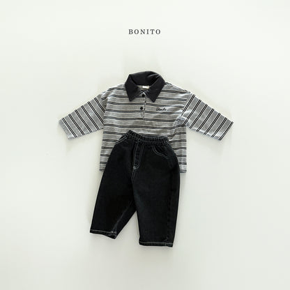 Stripe Collared T-shirt
