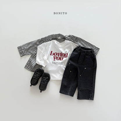 Point Big Pocket Denim Pants