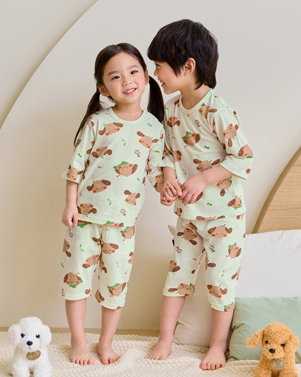 Puppy Party 3/4 Sleeve PJ Set