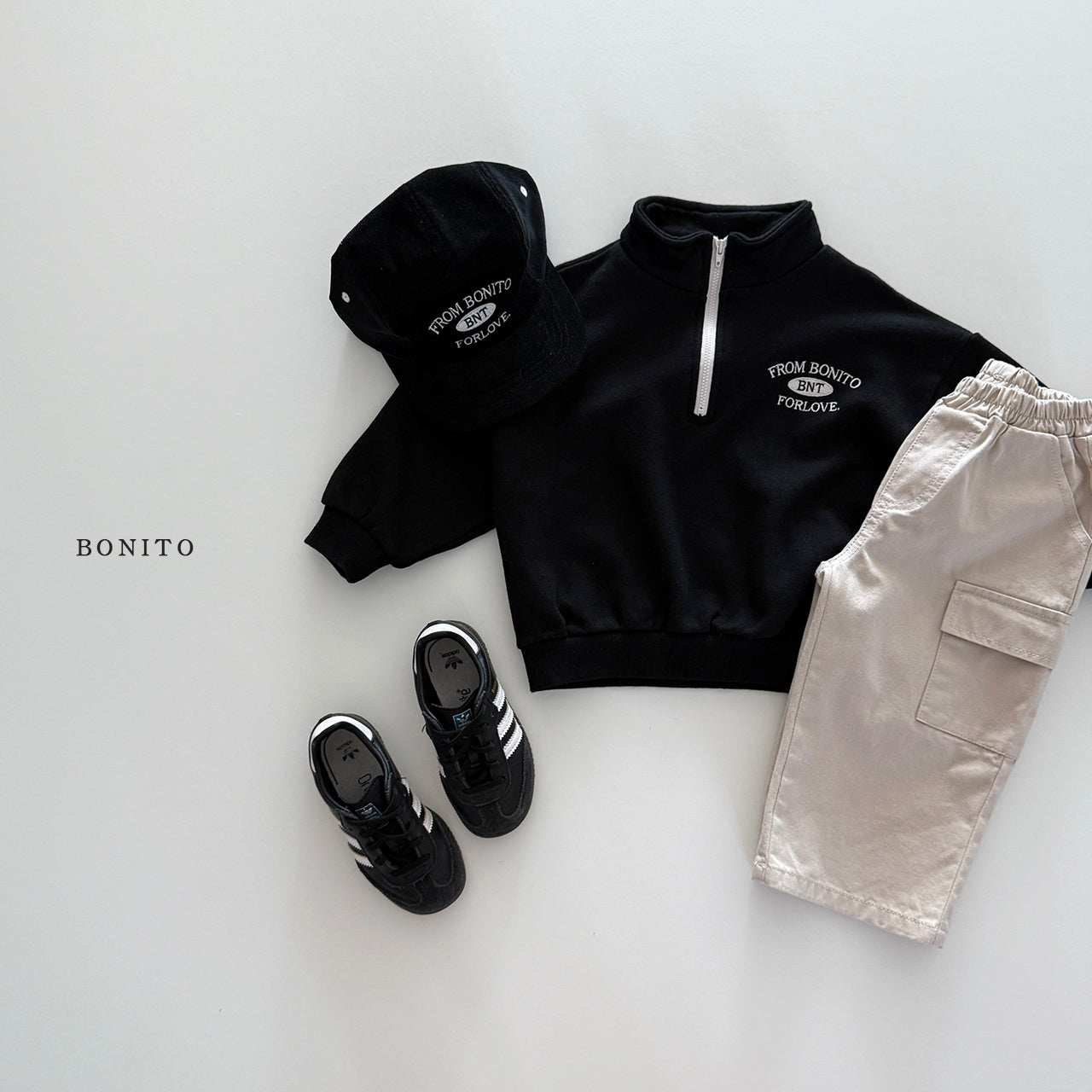 "From" Half Zip-up Sweatshirt