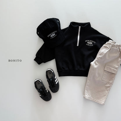 "From" Half Zip-up Sweatshirt