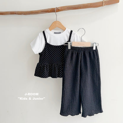 Textured Wide Pants