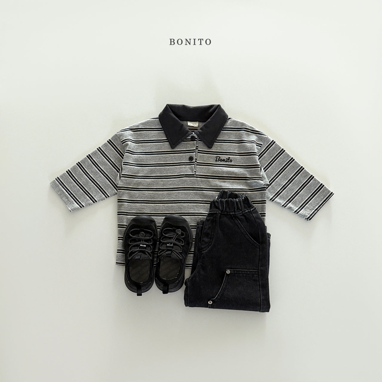 Stripe Collared T-shirt