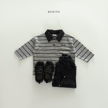 Stripe Collared T-shirt