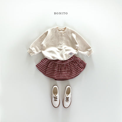 Check Tiered Skirt