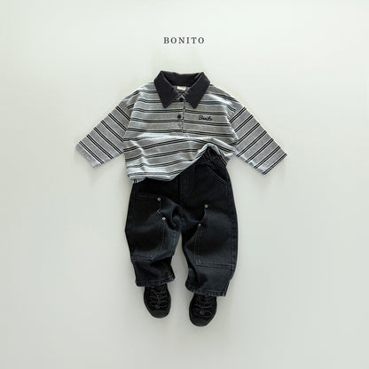 Stripe Collared T-shirt