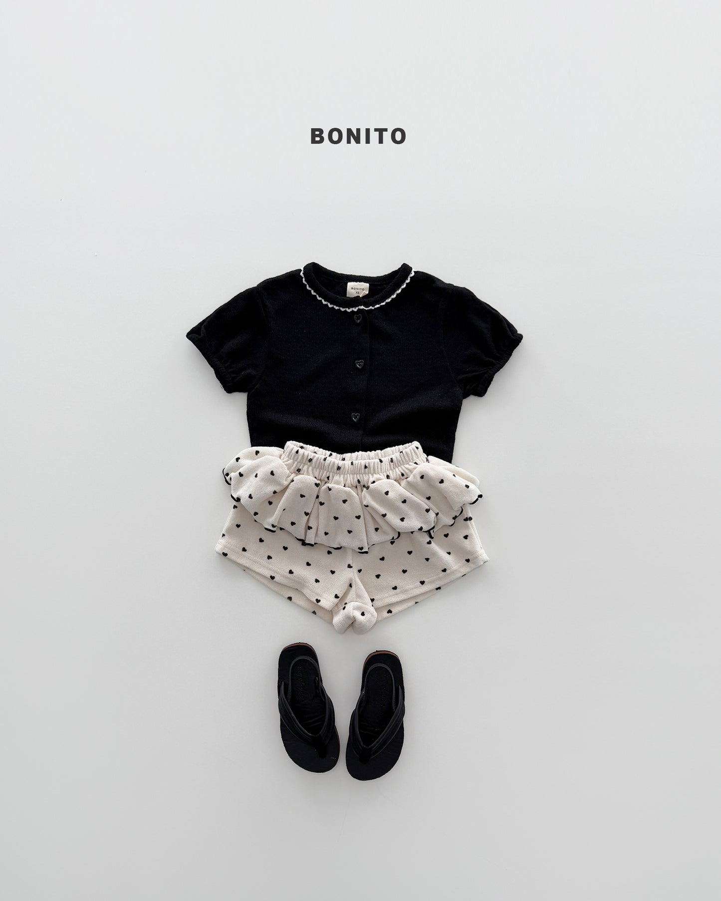 Eyelet Short-sleeve Cardigan