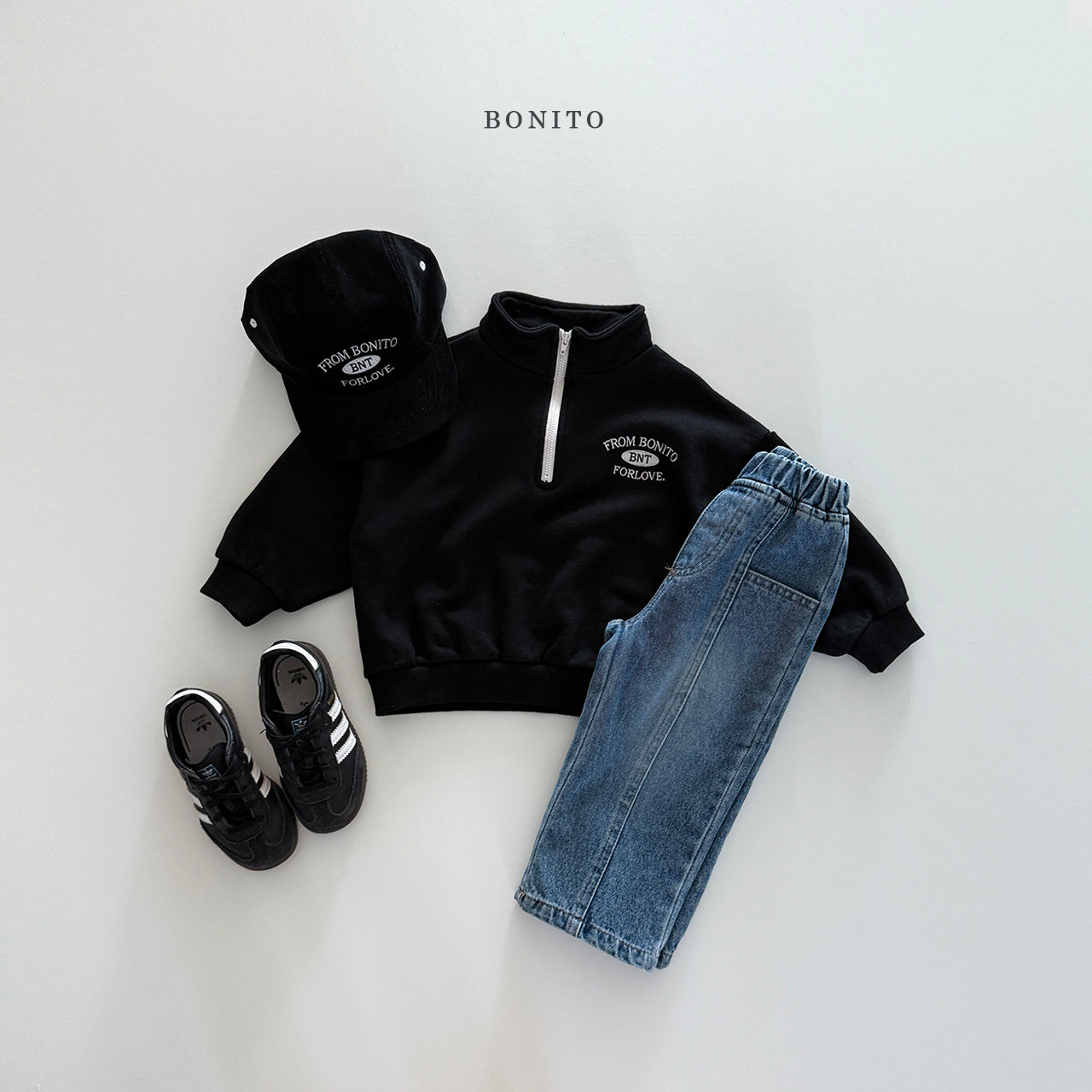 "From" Half Zip-up Sweatshirt