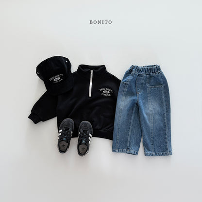 "From" Half Zip-up Sweatshirt