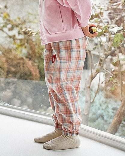 Honey Checkered Jogger Pants