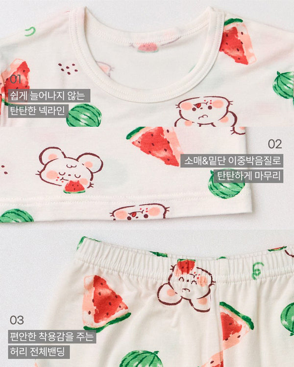 Sweet Watermelon Short Sleeve Modal PJ Set