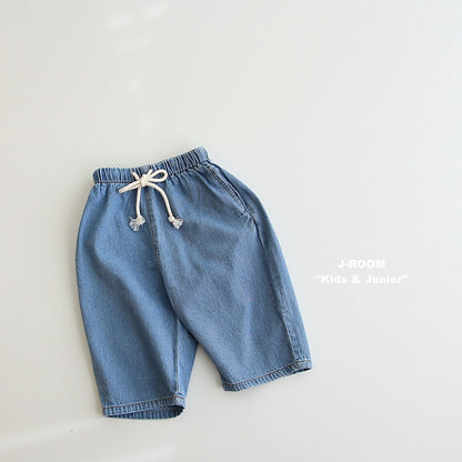 String Denim Pants