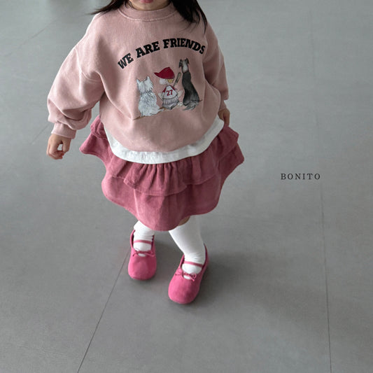Corduroy Tiered Skirt