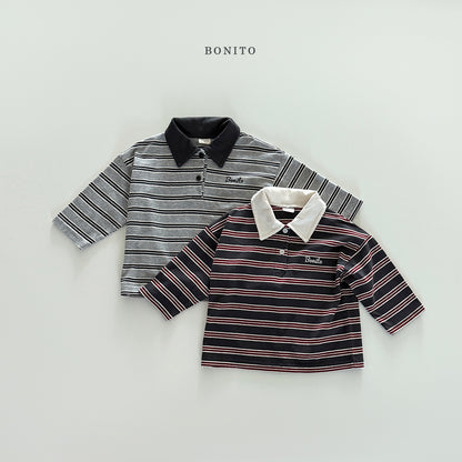 Stripe Collared T-shirt