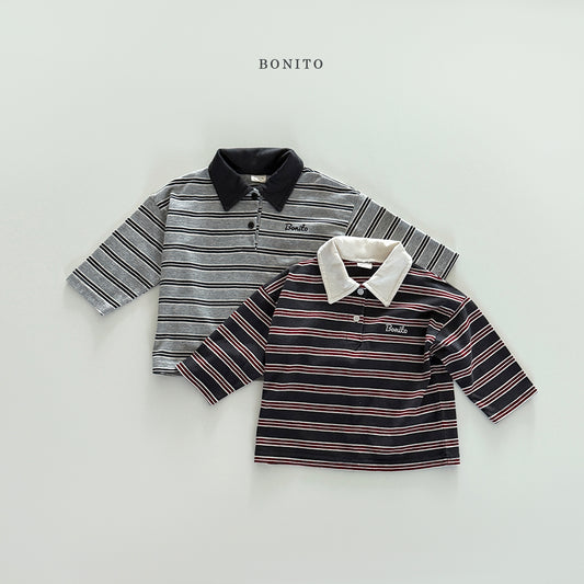 Stripe Collared T-shirt