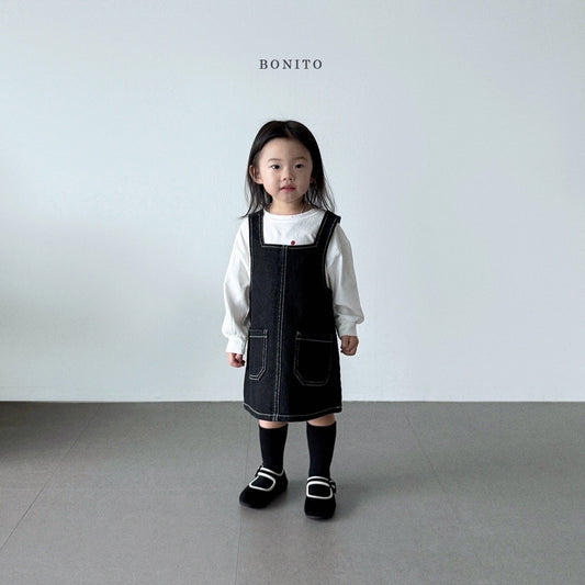 Stitch Denim Overall Dress