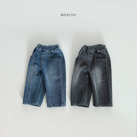 Line Brushed Denim Pants
