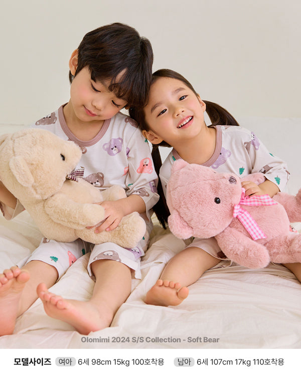 Soft Bear 3/4 Sleeve Bamboo PJ Set