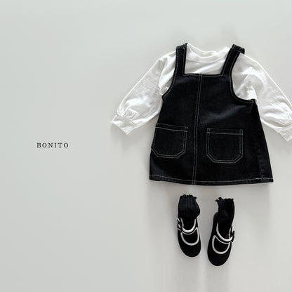 Stitch Denim Overall Dress