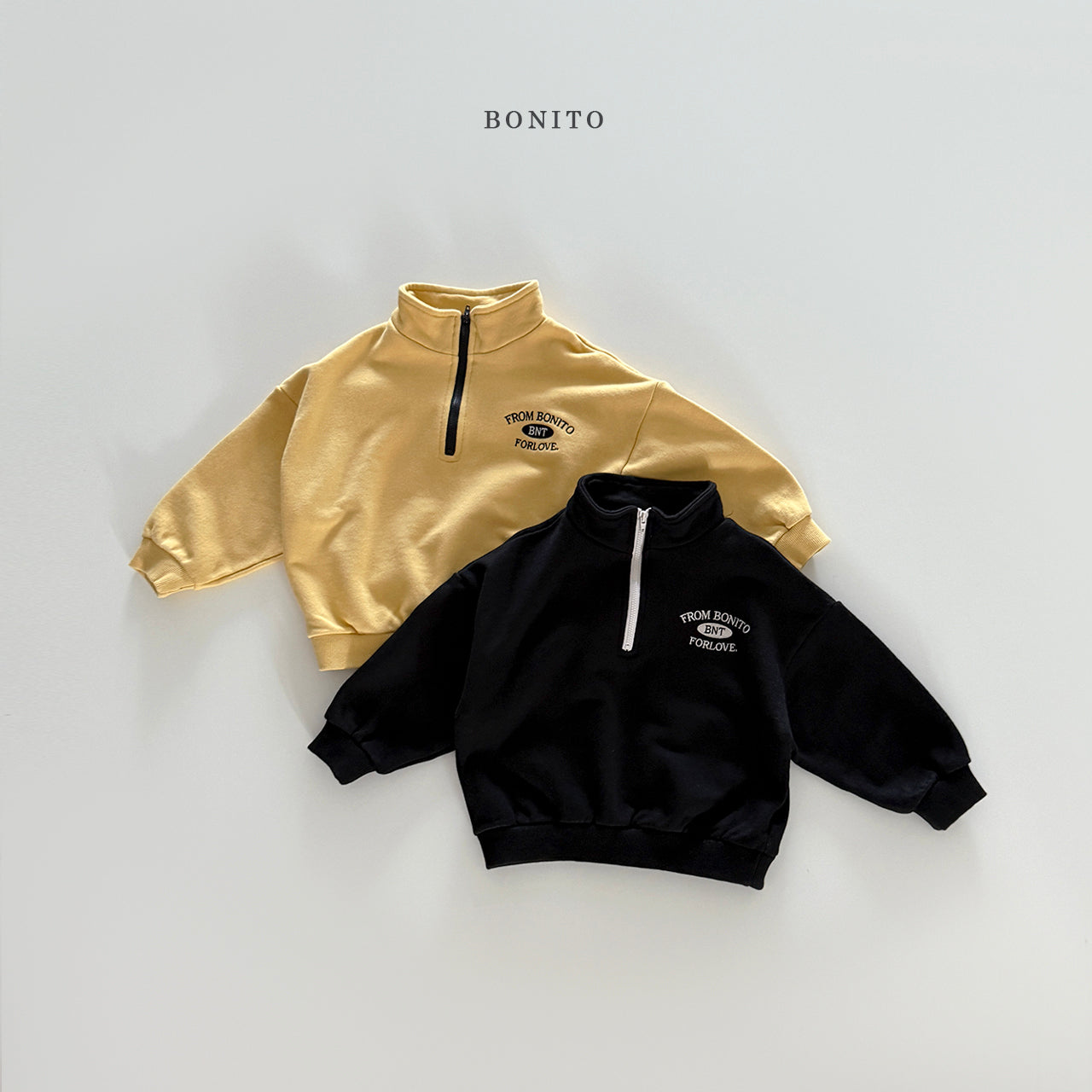 "From" Half Zip-up Sweatshirt