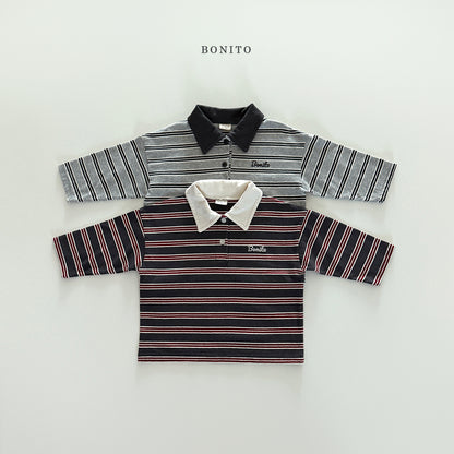 Stripe Collared T-shirt