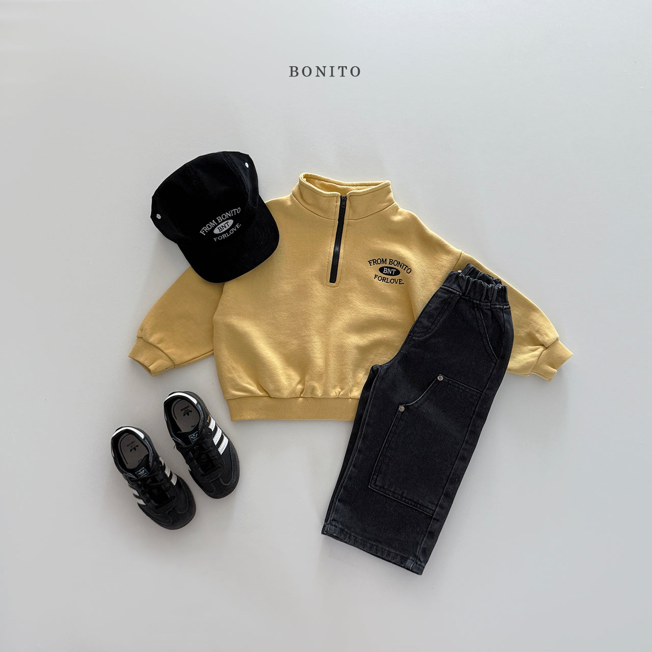 "From" Half Zip-up Sweatshirt