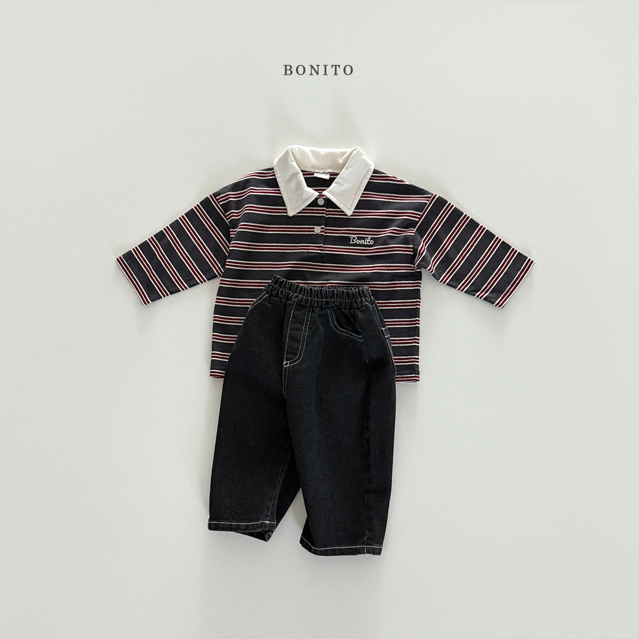Stripe Collared T-shirt