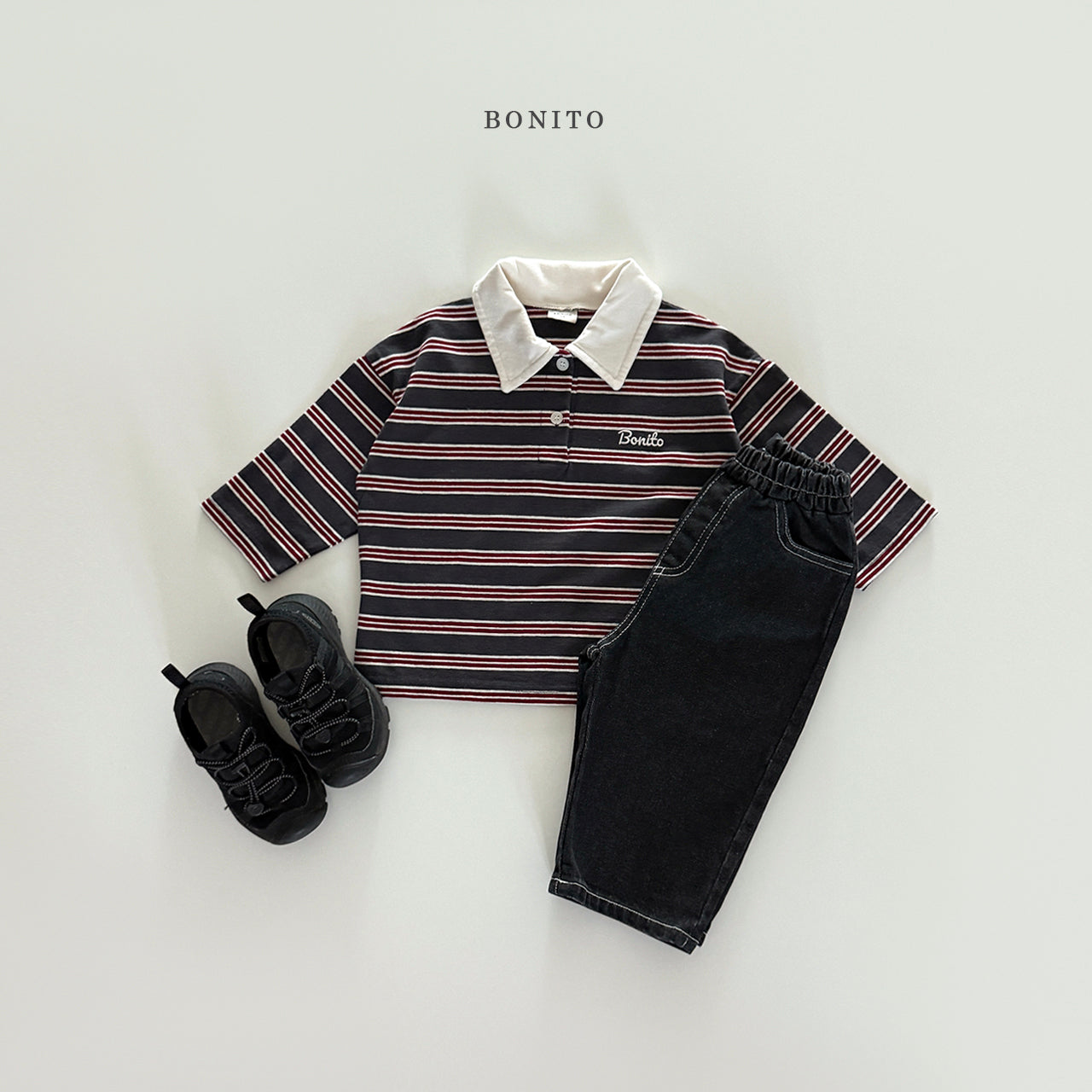 Stripe Collared T-shirt