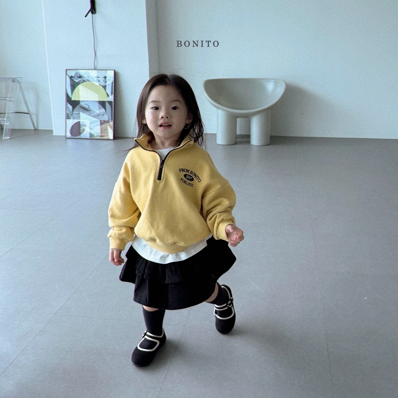 "From" Half Zip-up Sweatshirt