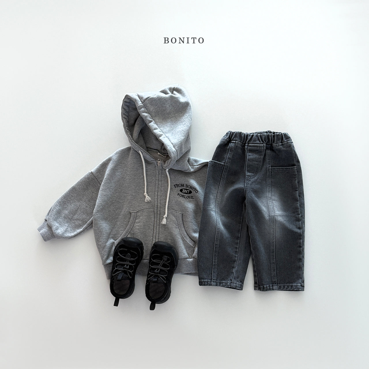 "From Bonito" Hoodie Zip-up Jacket