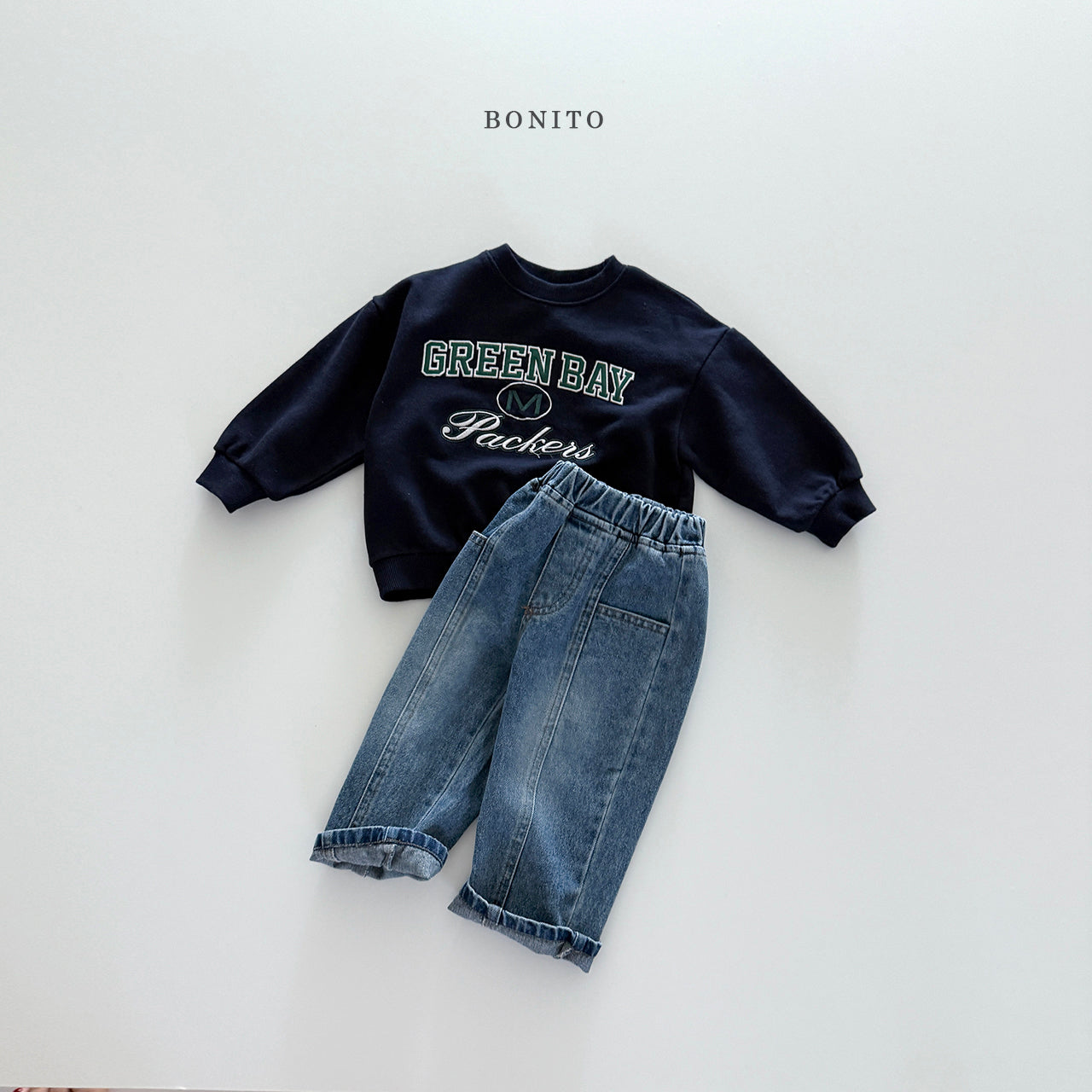 Line Brushed Denim Pants
