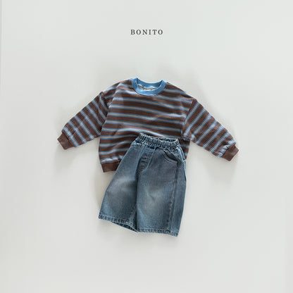 Stripe Color Sweatshirt