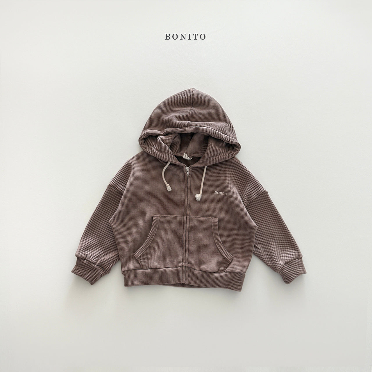 Waffle Zip-up Hoodie