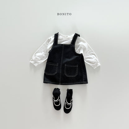 Stitch Denim Overall Dress