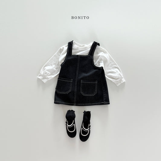 Stitch Denim Overall Dress