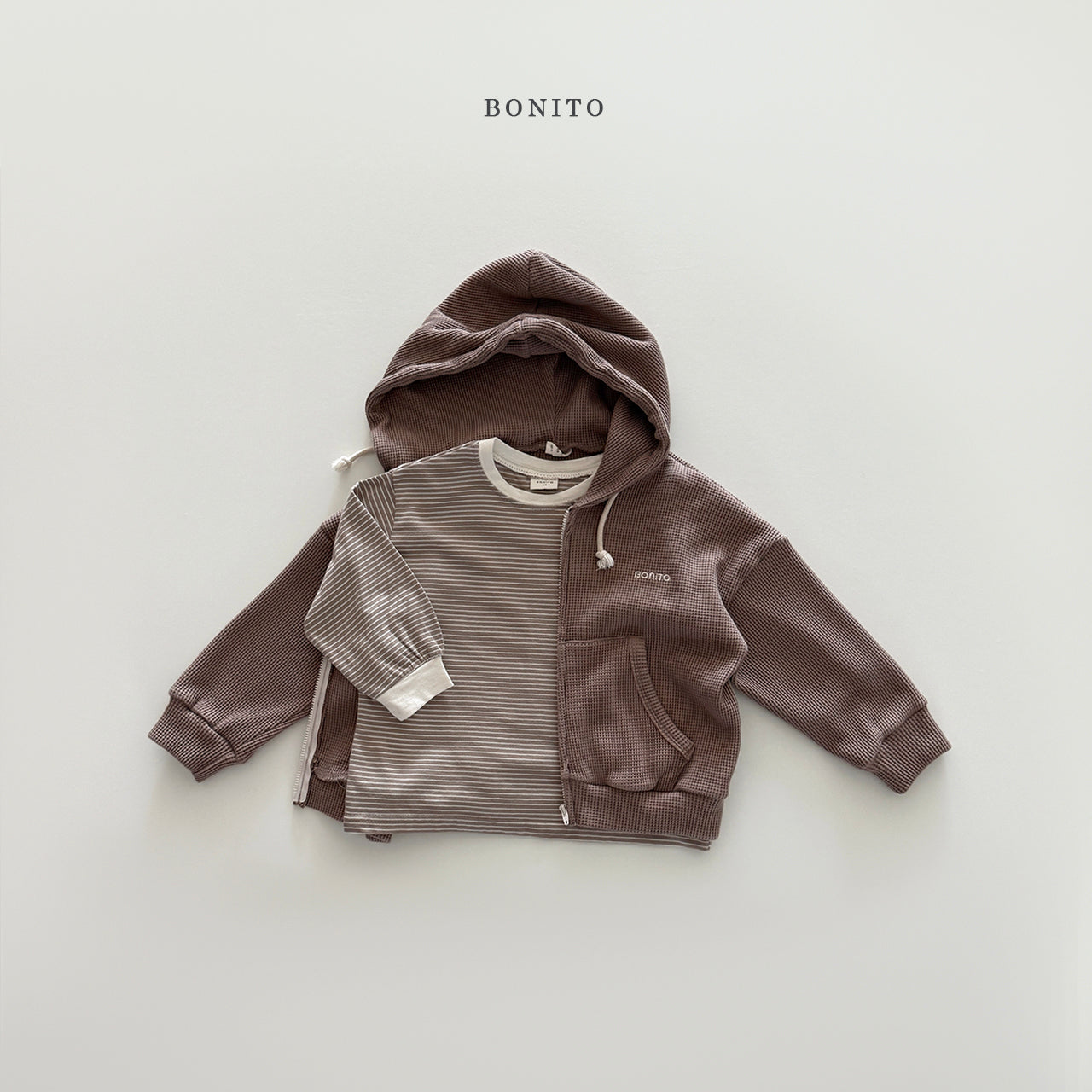 Waffle Zip-up Hoodie