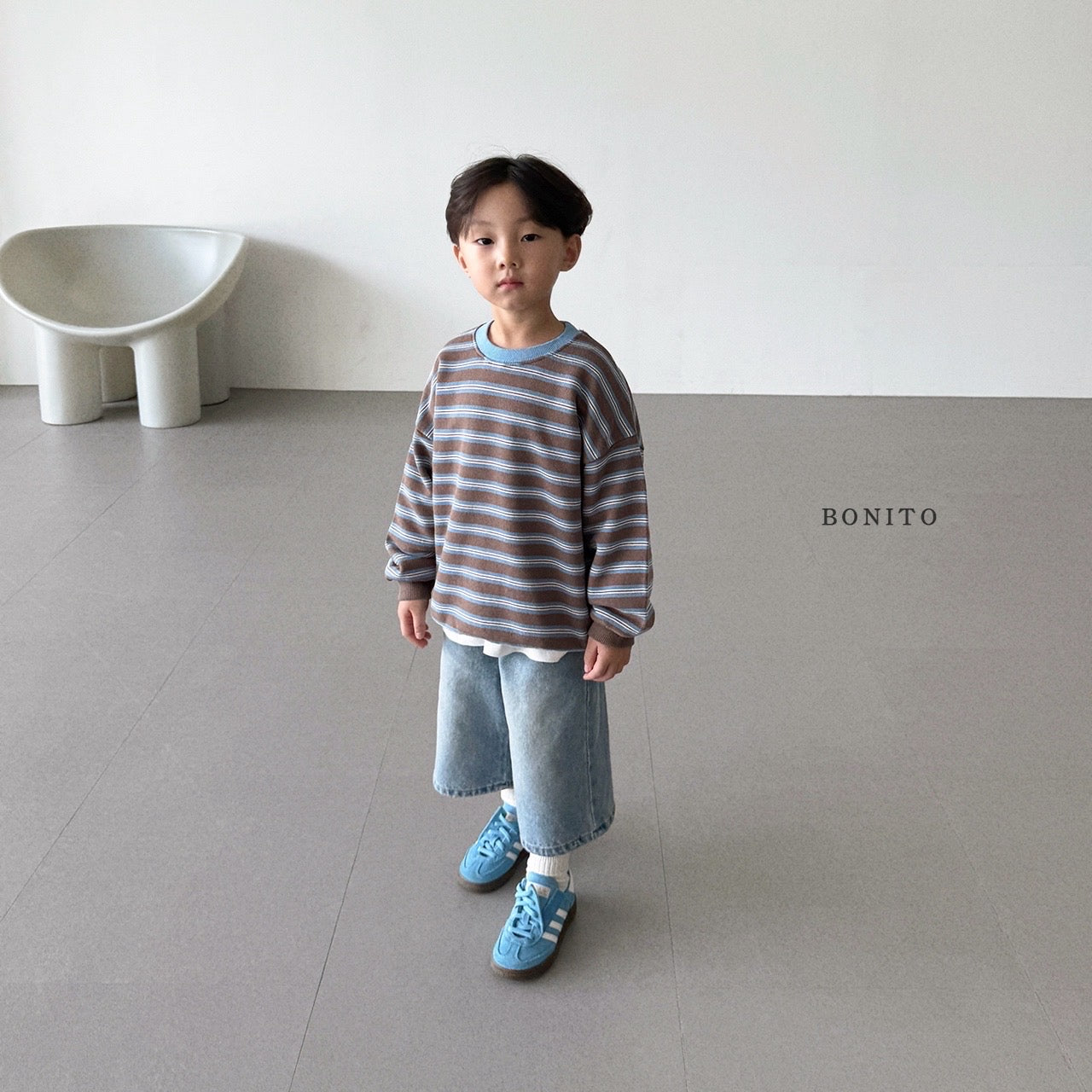 Stripe Color Sweatshirt